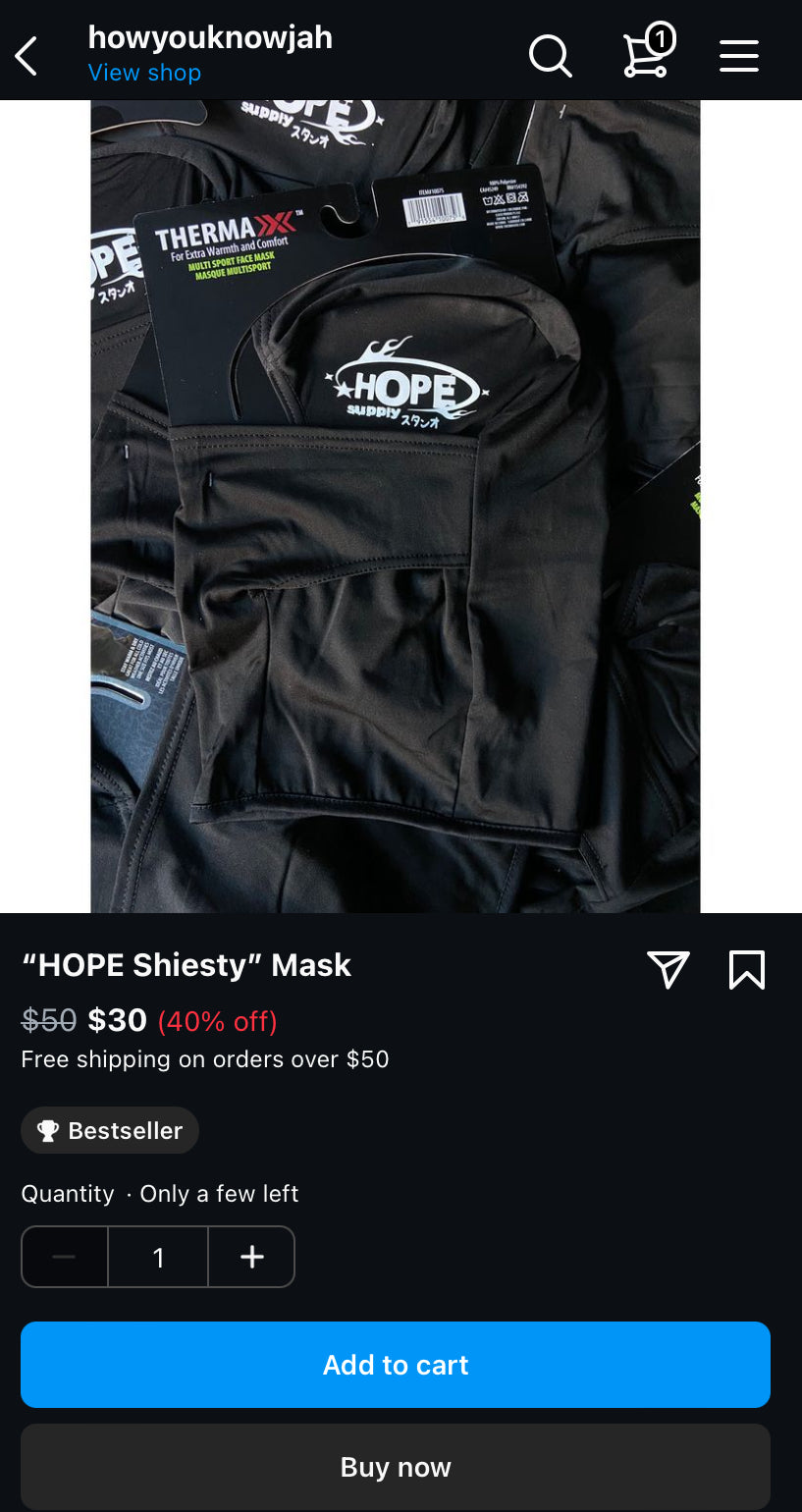 “Hope Shiesty” Mask